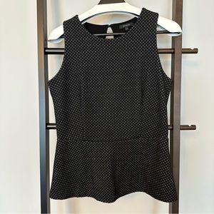 RW&Co Charcoal Grey Textured Knit Peplum Top
